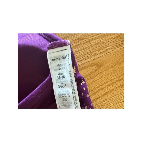 Marika Women's Purple Glitter Medium Support Sports Bra - S - Picture 4 of 6